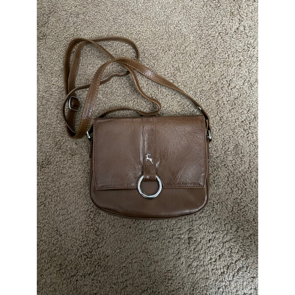 Arwood Handbags - Women's Ashwood Genuine Brown Leather Crossbody Bag